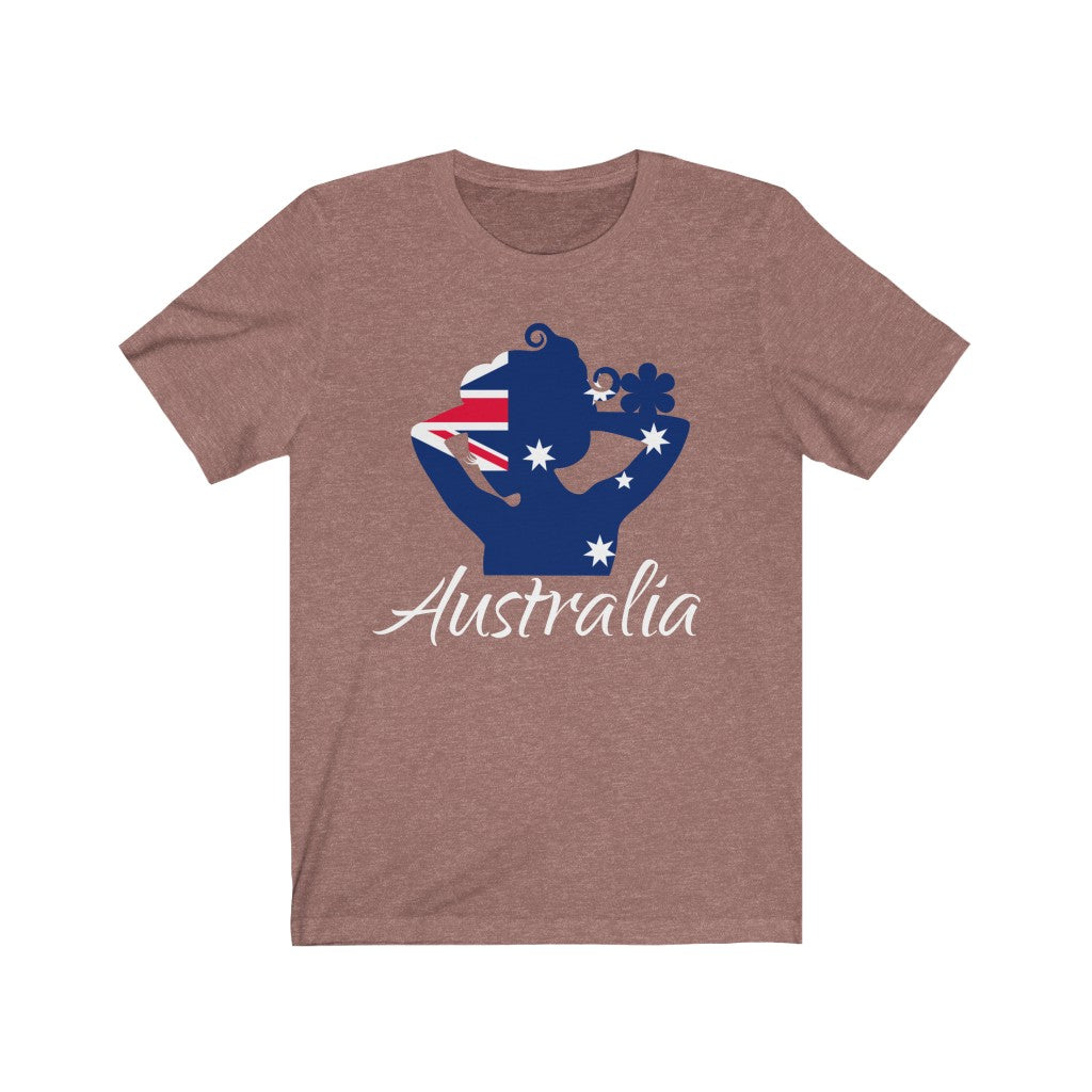 Australia Lady Flag Premium Tee 2 - Unisex