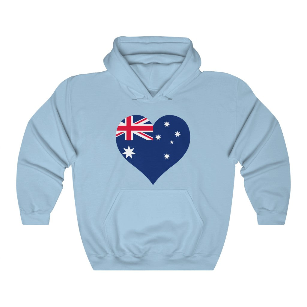 Australia Heart Flag Hoodie Sweatshirt - Unisex