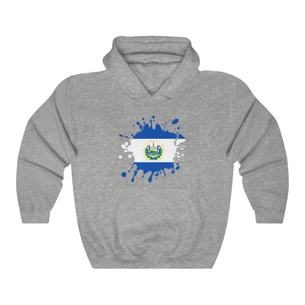 El Salvador Splat Flag Hoodie Sweatshirt - Unisex