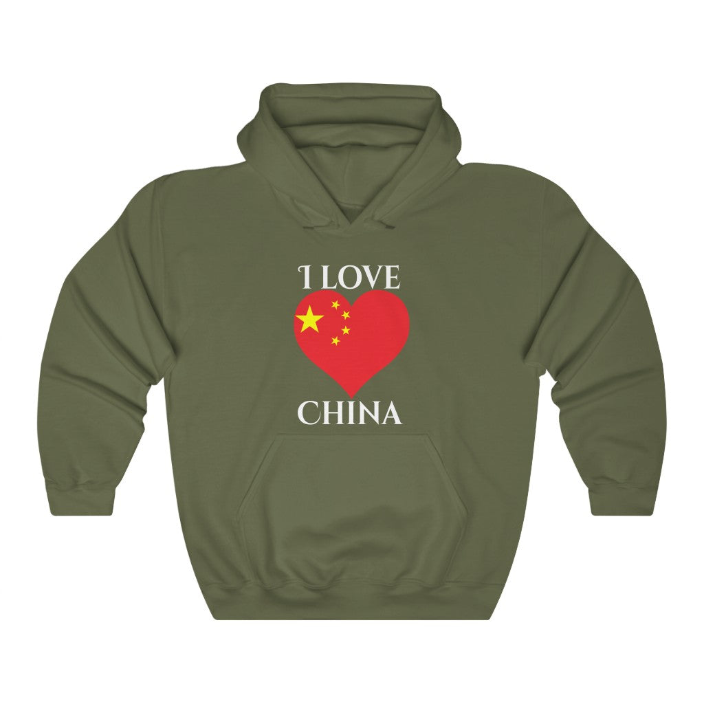 China Heart Flag Hoodie Sweatshirt 2 - Unisex