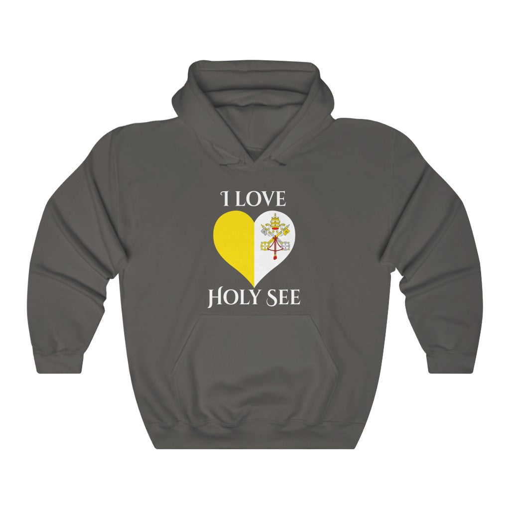Holy See Heart Flag Hoodie Sweatshirt 2 - Unisex
