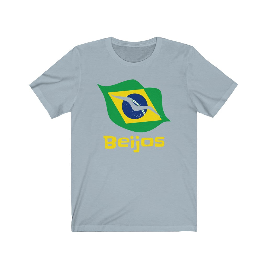 Brazil (Beijos) Lips Flag Premium Tee 1a - Unisex