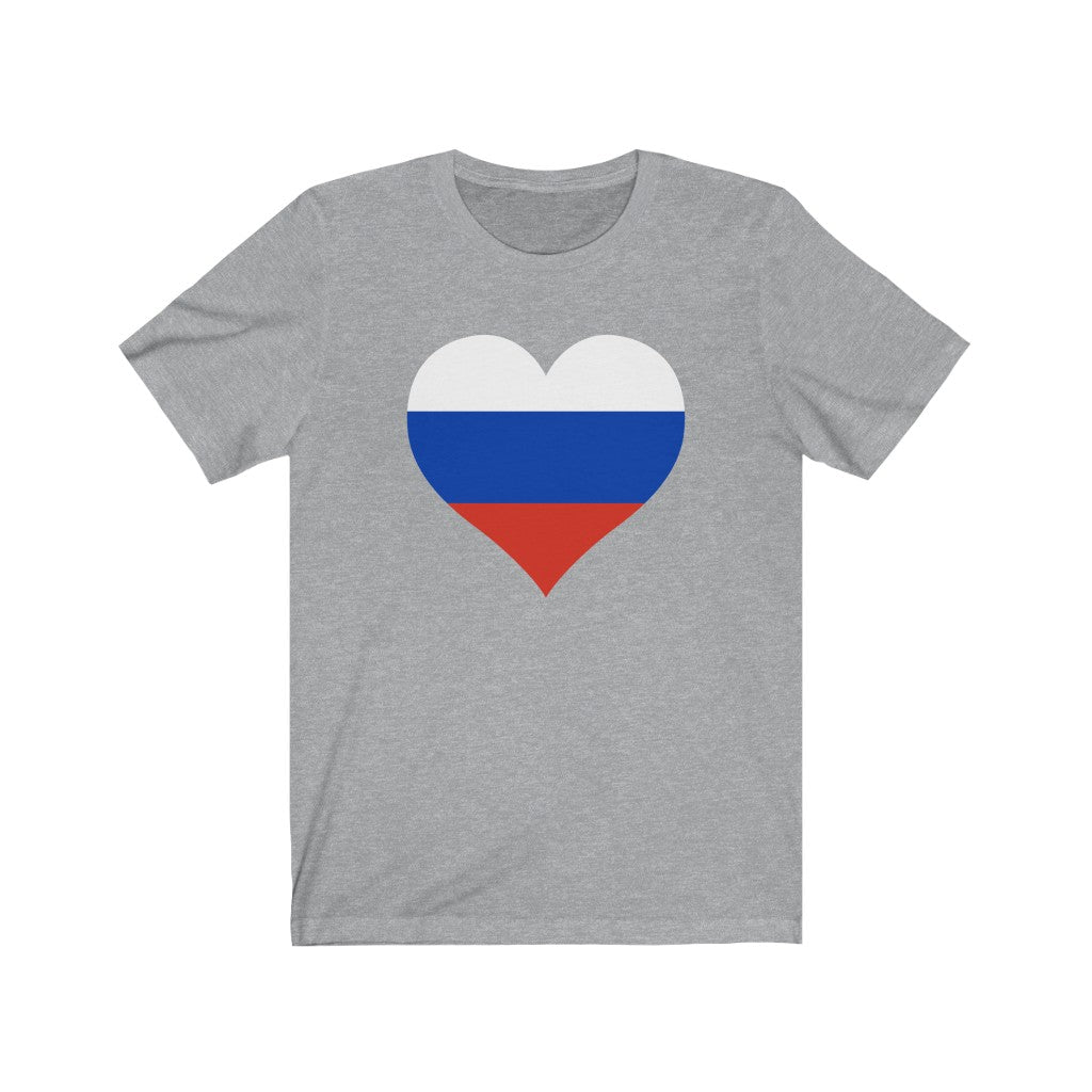 Russia Heart Flag Premium Tee - Unisex
