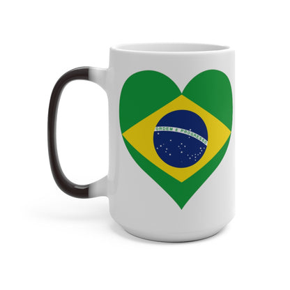 Brazil Heart Color Changing Mug
