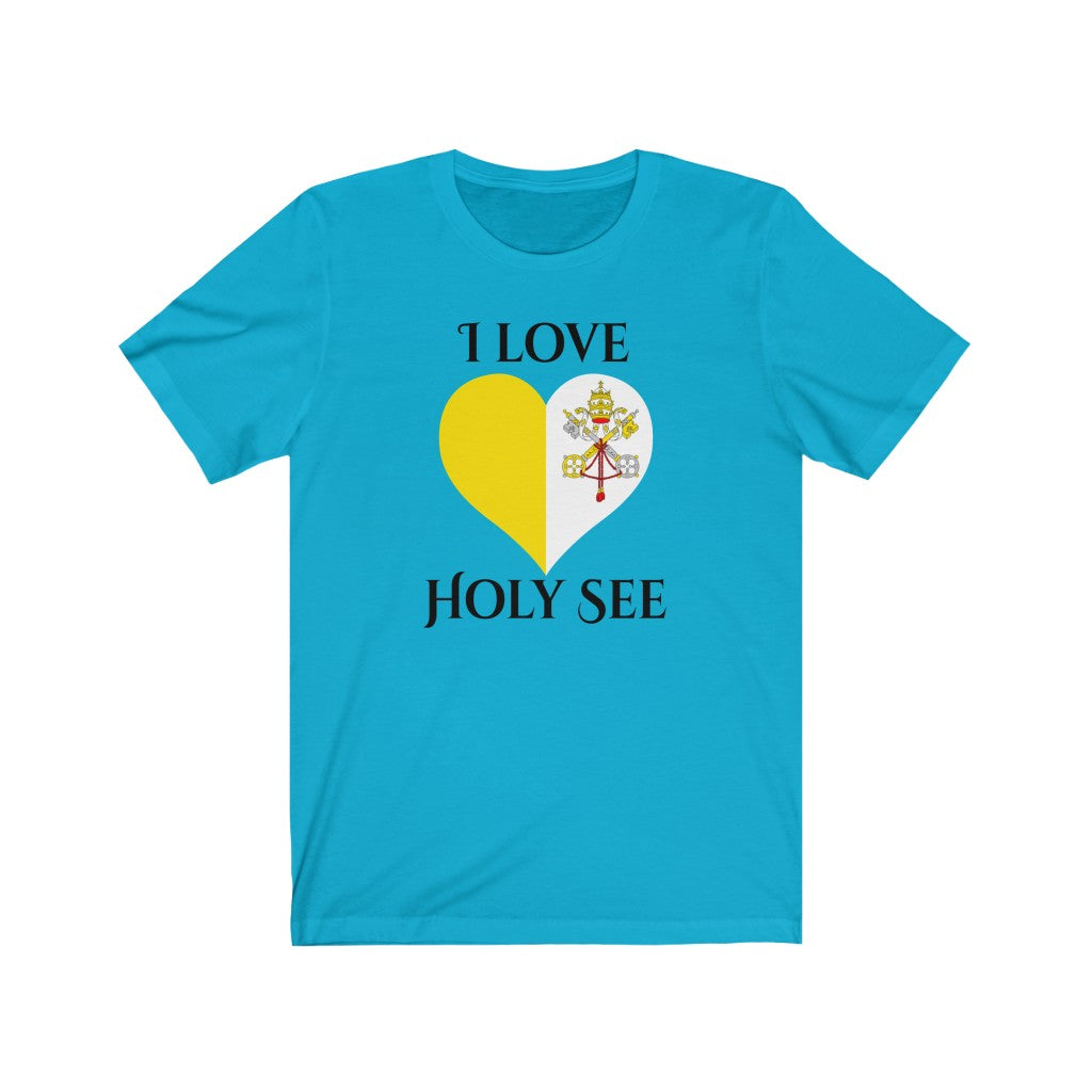Holy See Heart Flag Premium Tee 1 - Unisex
