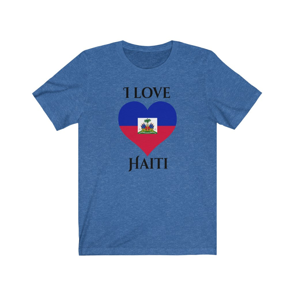 Haiti Heart Flag Premium Tee 1 - Unisex