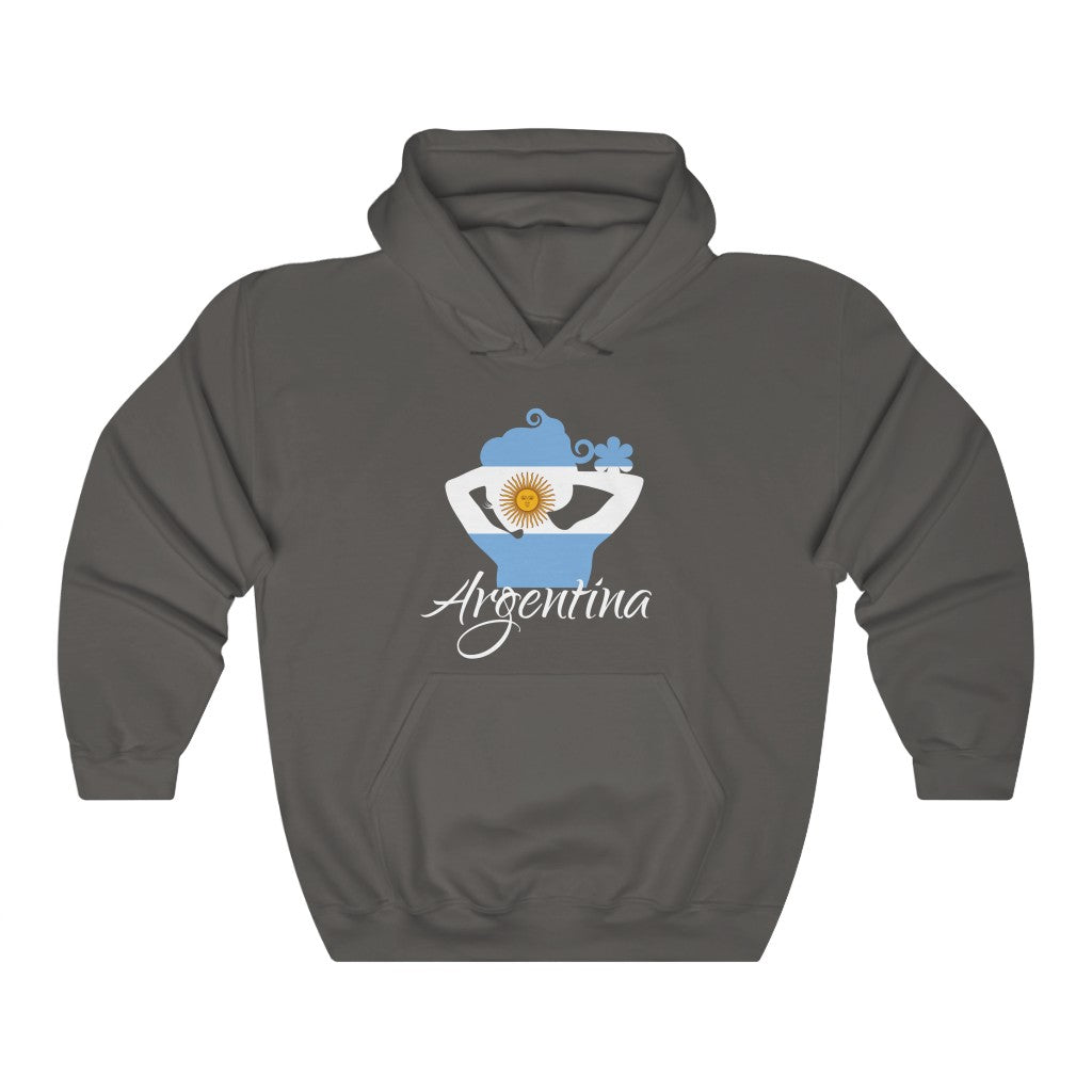 Argentina Lady Flag Hoodie Sweatshirt 2 - Unisex