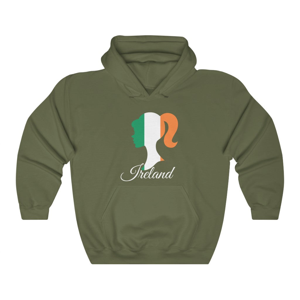 Ireland Girl Flag Hoodie Sweatshirt 2 - Unisex