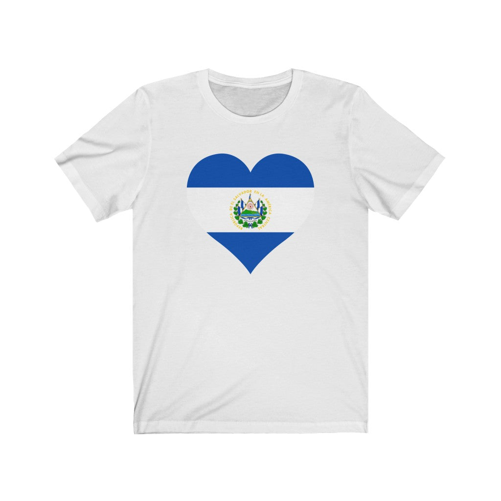 El Salvador Heart Flag Premium Tee - Unisex