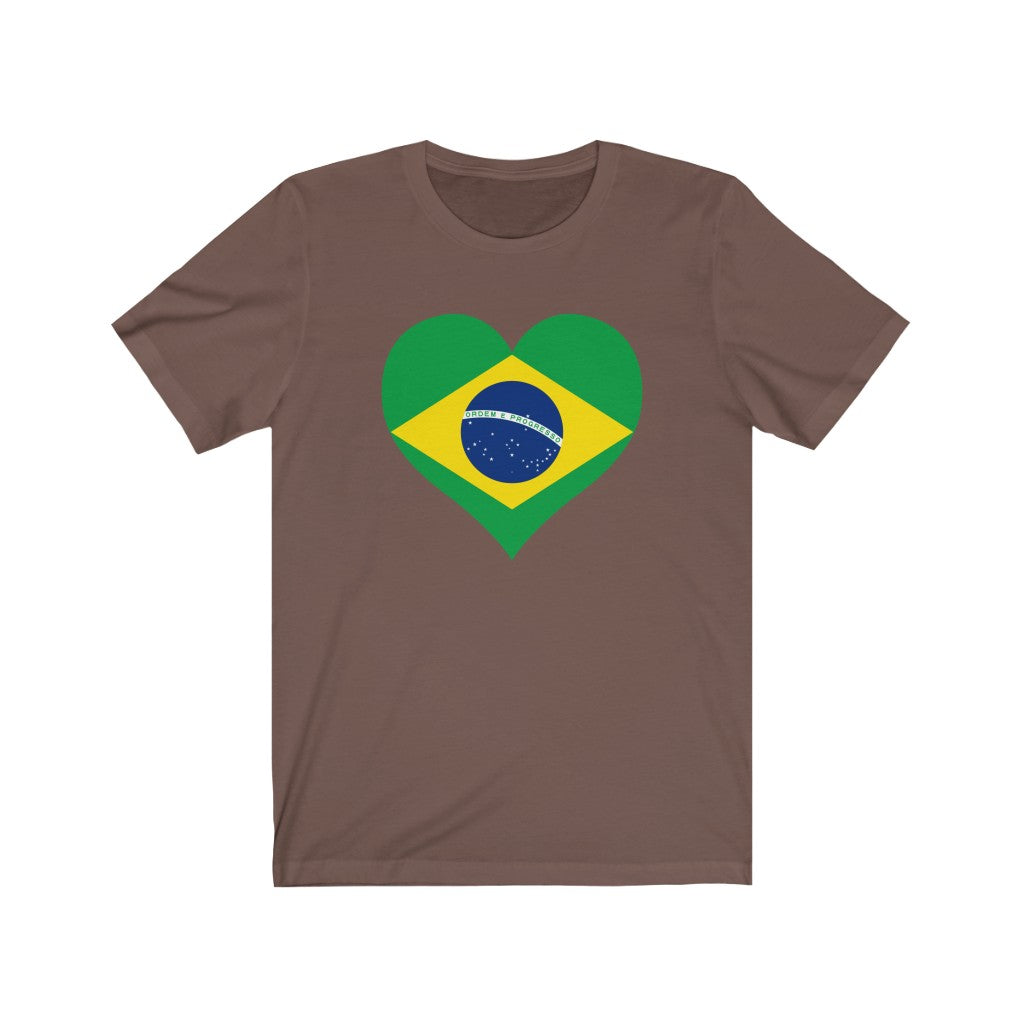 Brazil Heart Flag Premium Tee - Unisex