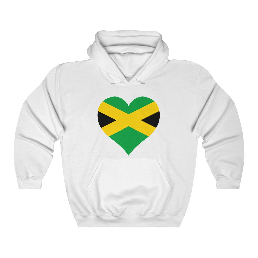 Jamaica Heart Flag Hoodie Sweatshirt - Unisex