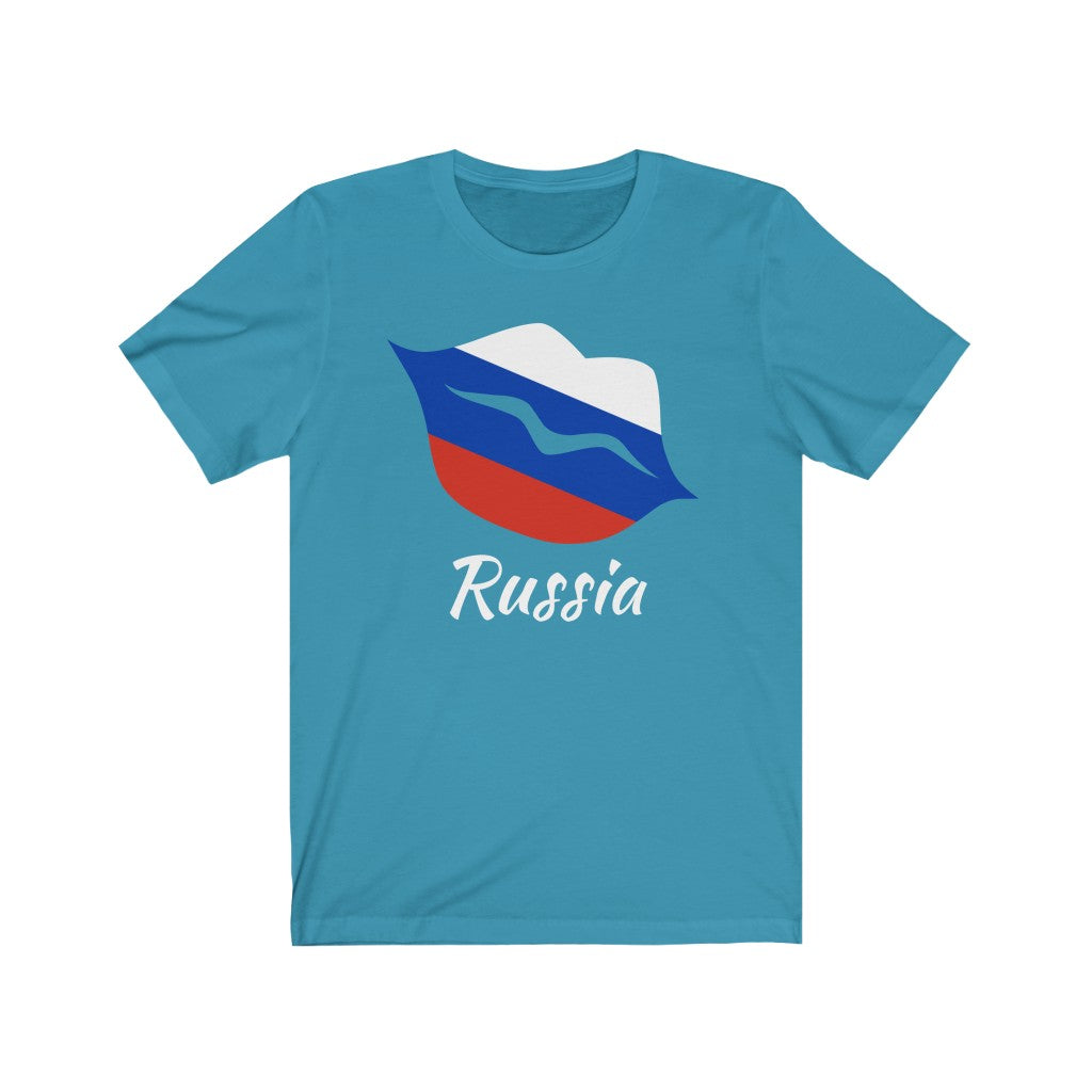 Russia Lips Flag Premium Tee 2 - Unisex