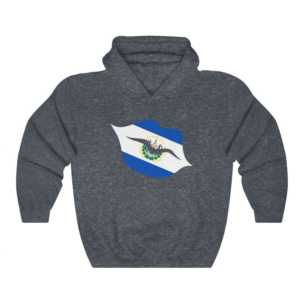 El Salvador Lips Flag Hoodie Sweatshirt - Unisex