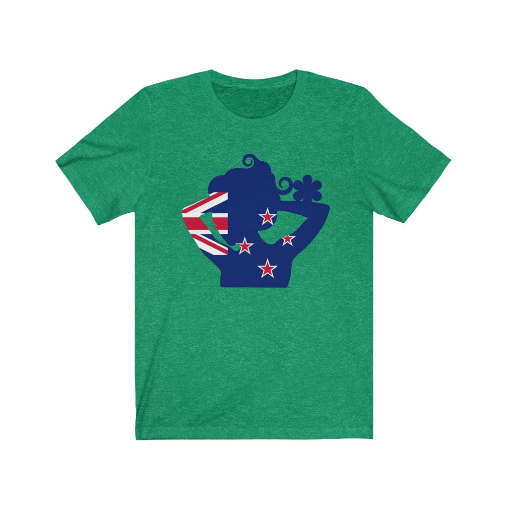 New Zealand Lady Flag Premium Tee - Unisex