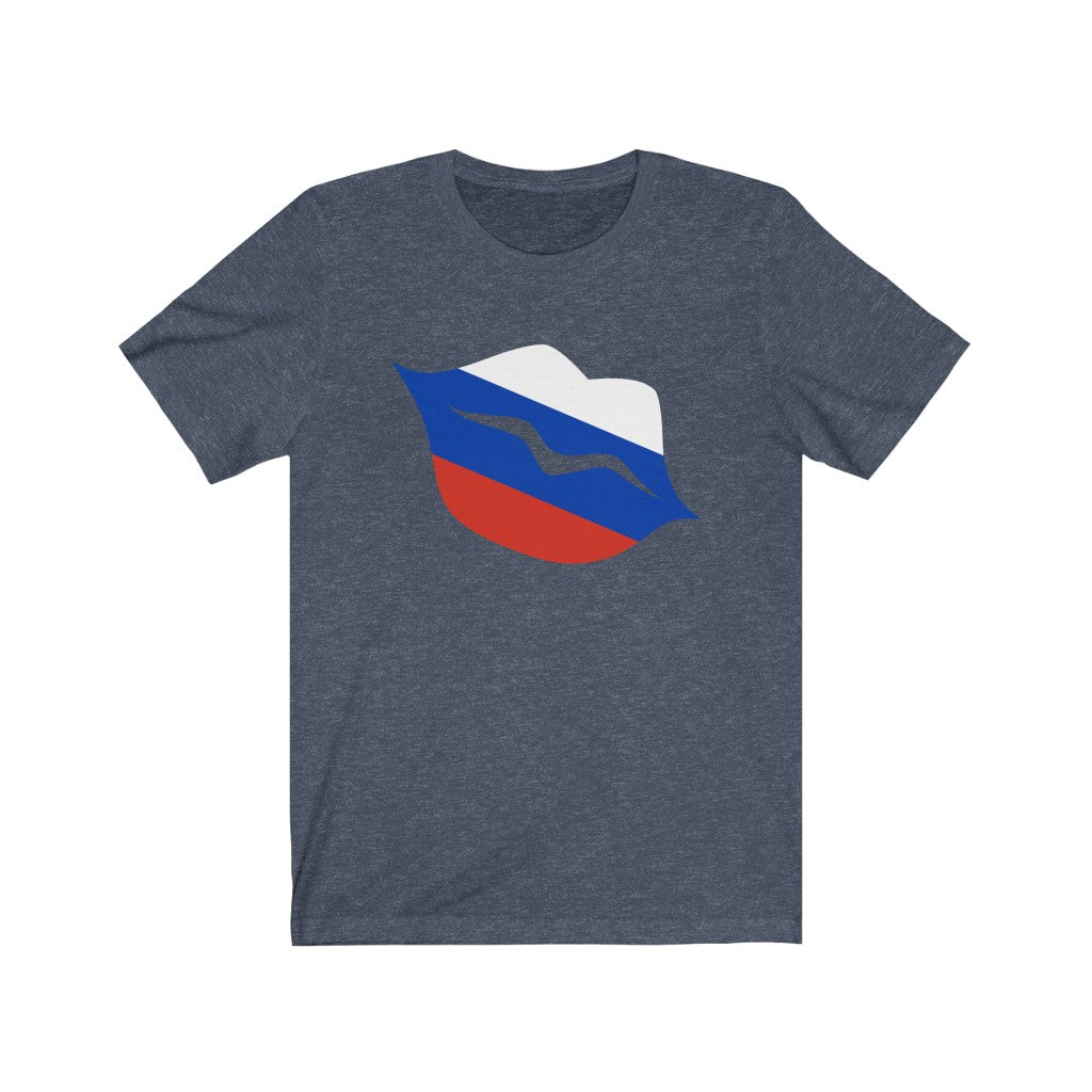 Russia Lips Flag Premium Tee - Unisex