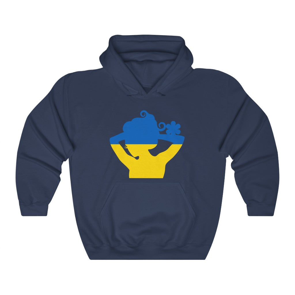 Ukraine Lady Flag Hoodie Sweatshirt - Unisex