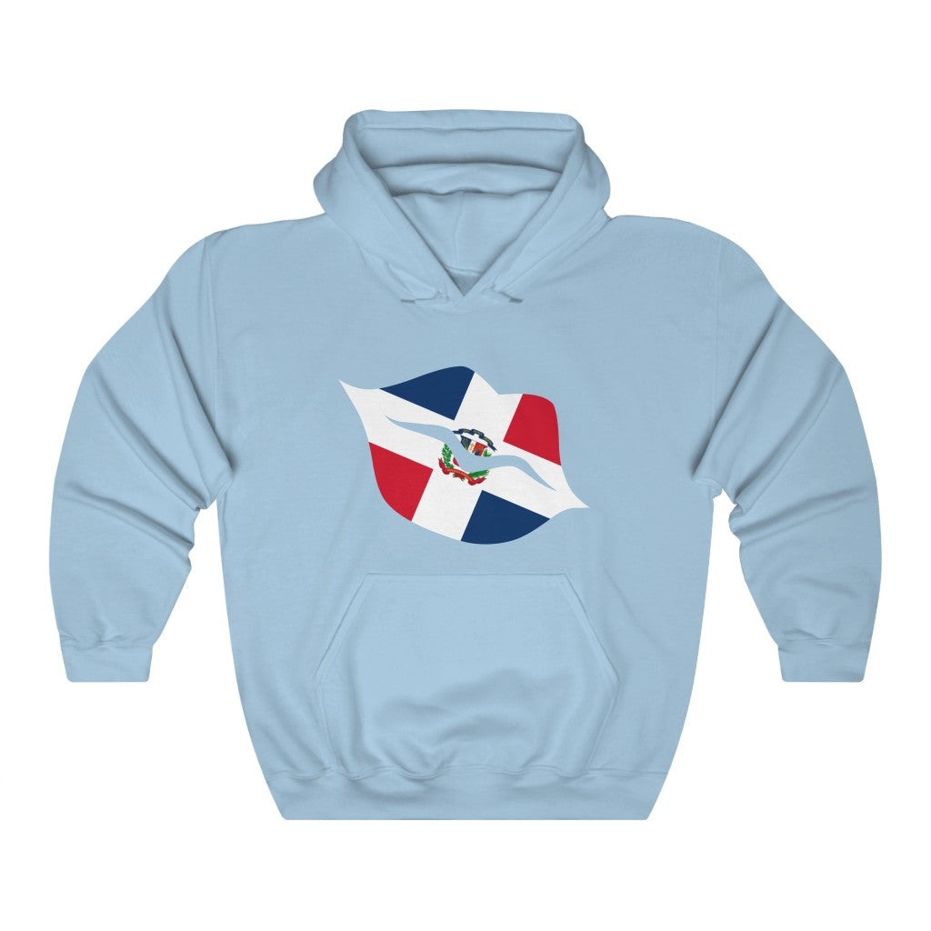 Dominican Republic Lips Flag Hoodie Sweatshirt - Unisex