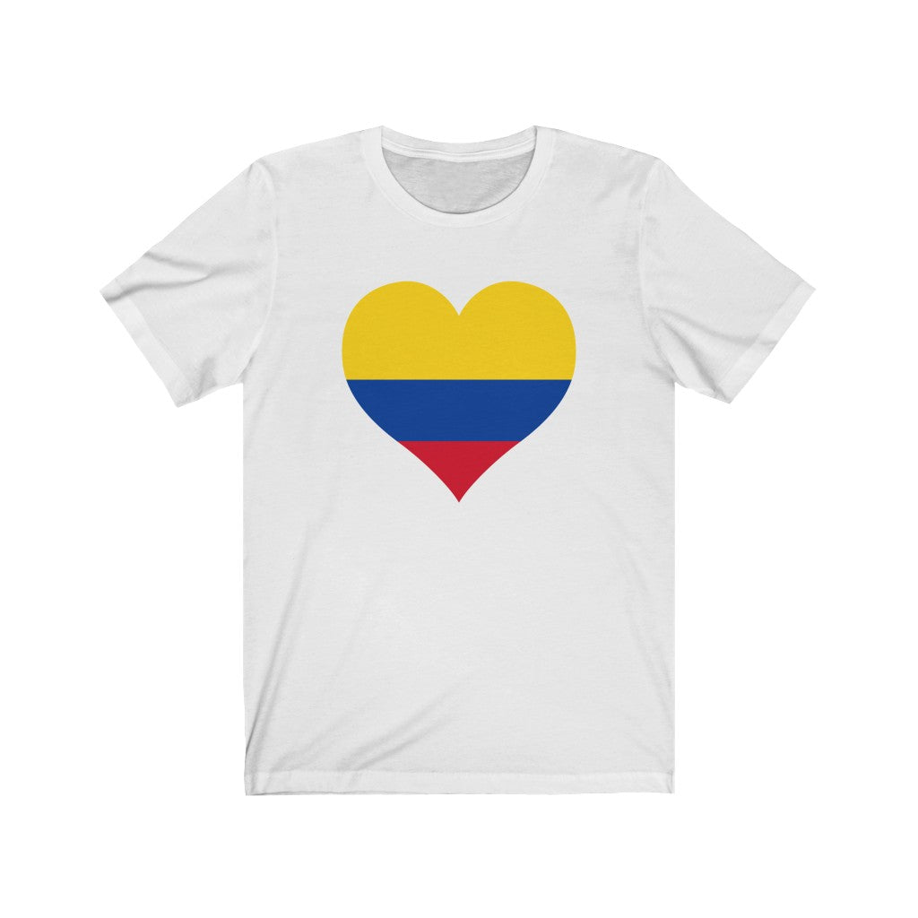 Colombia Heart Flag Premium Tee - Unisex