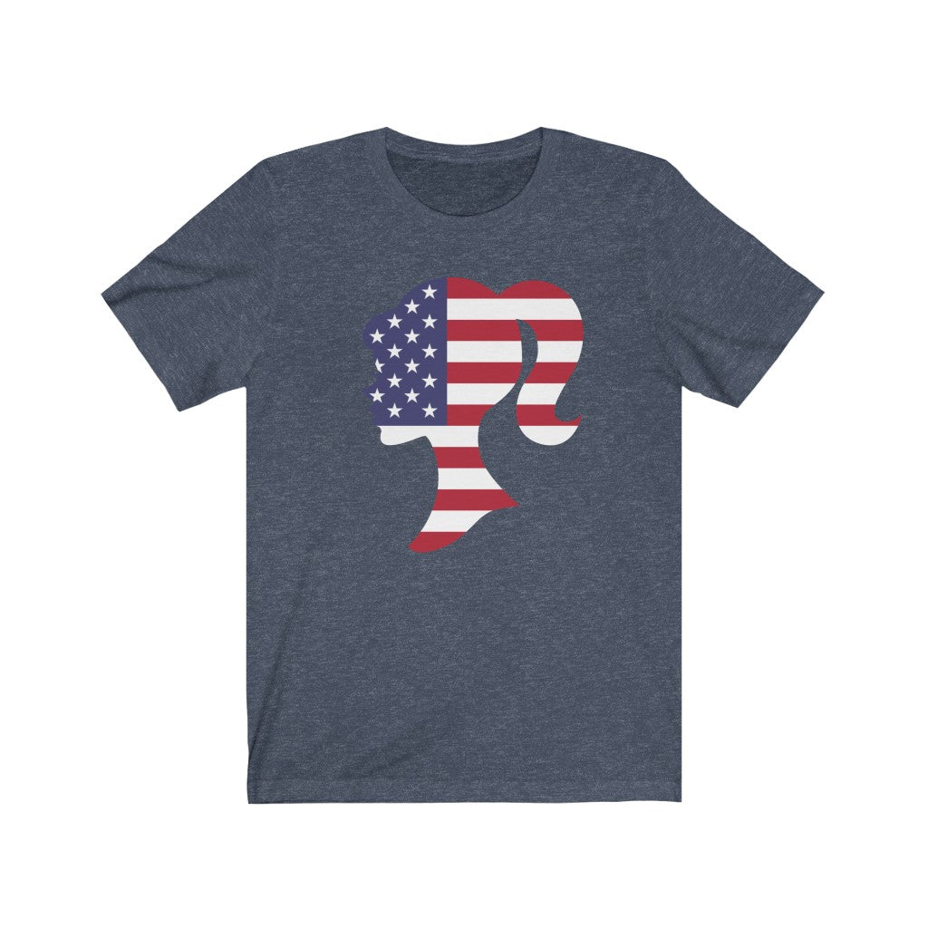 United States of America Girl Flag Premium Tee - Unisex
