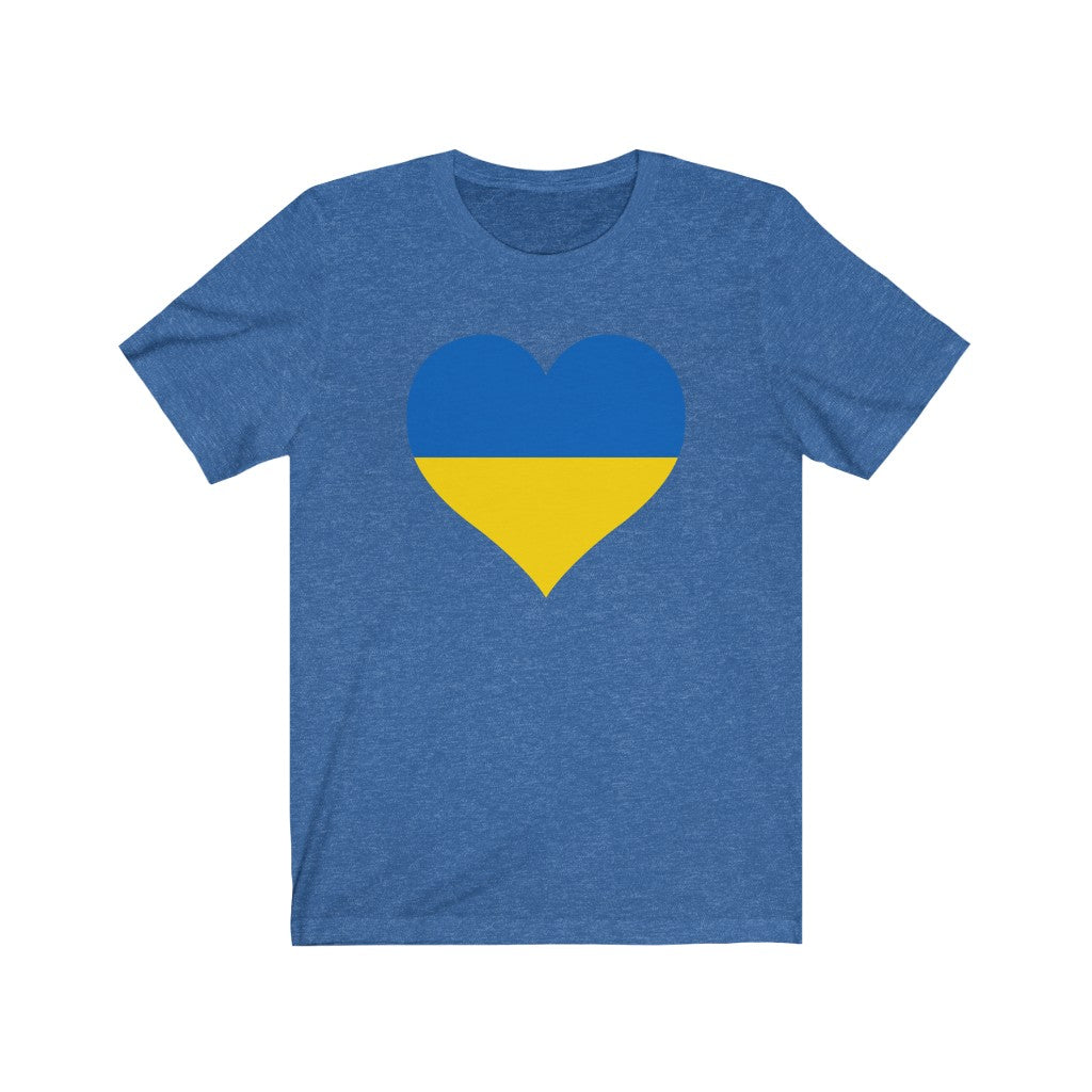 Ukraine Heart Flag Premium Tee - Unisex