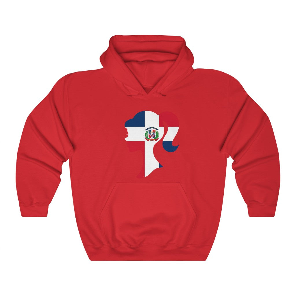 Dominican Republic Girl Flag Hoodie Sweatshirt - Unisex