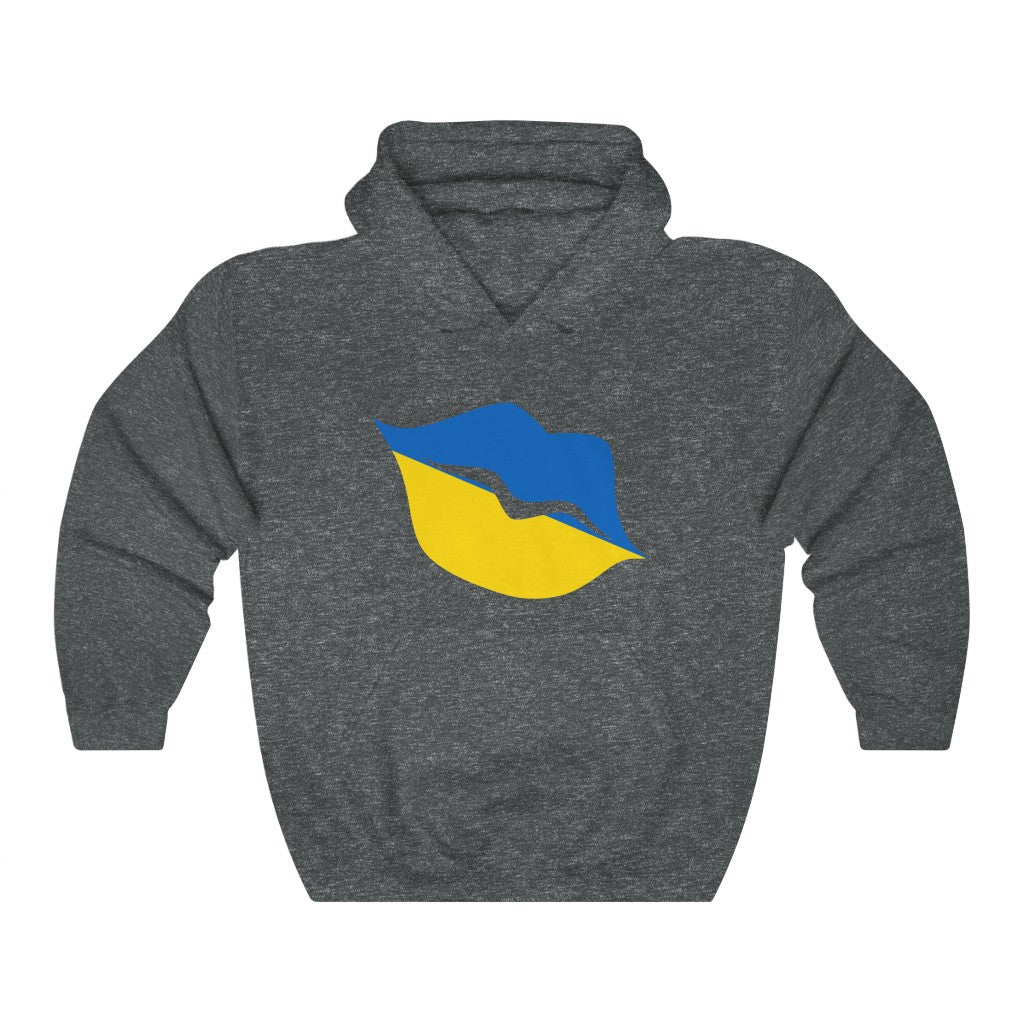 Ukraine Lips Flag Hoodie Sweatshirt - Unisex