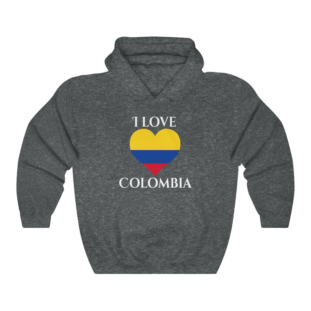 Colombia Heart Flag Hoodie Sweatshirt 2 - Unisex