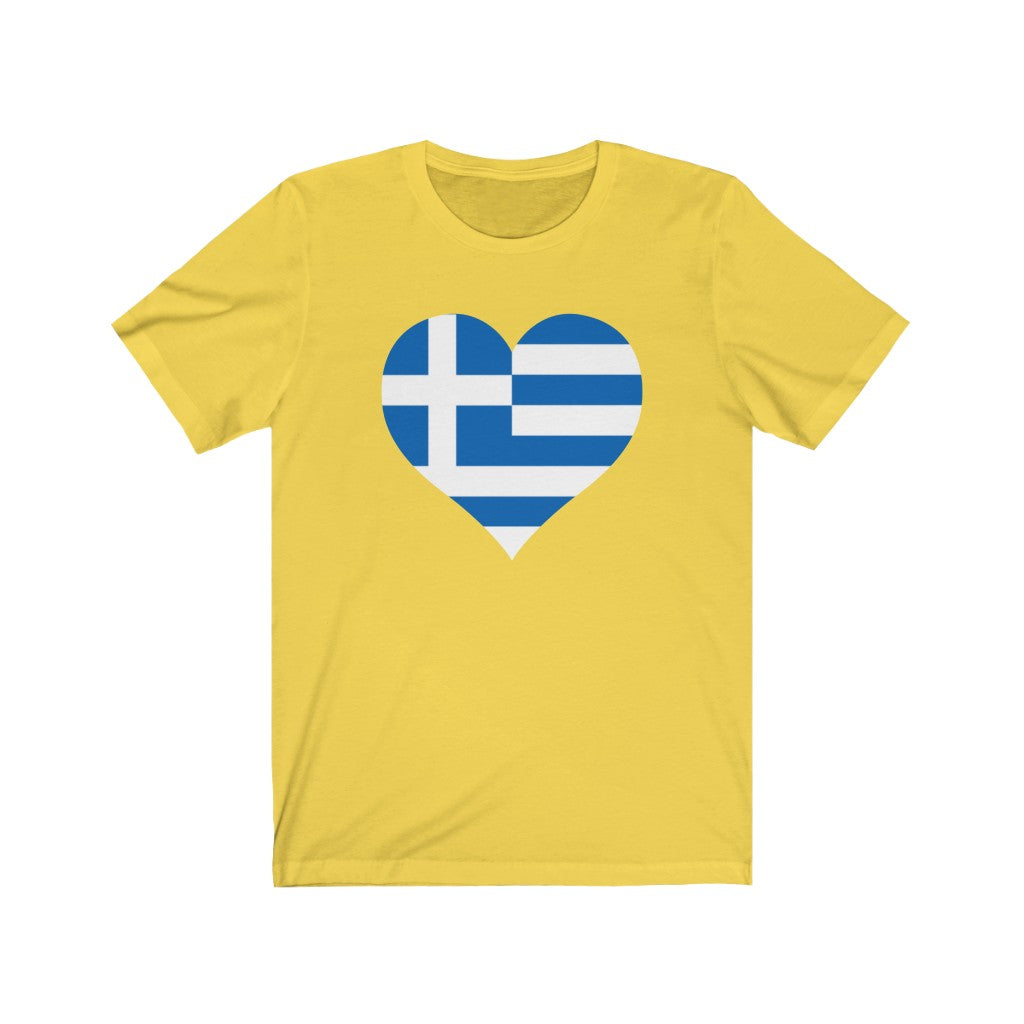 Greece Heart Flag Premium Tee - Unisex