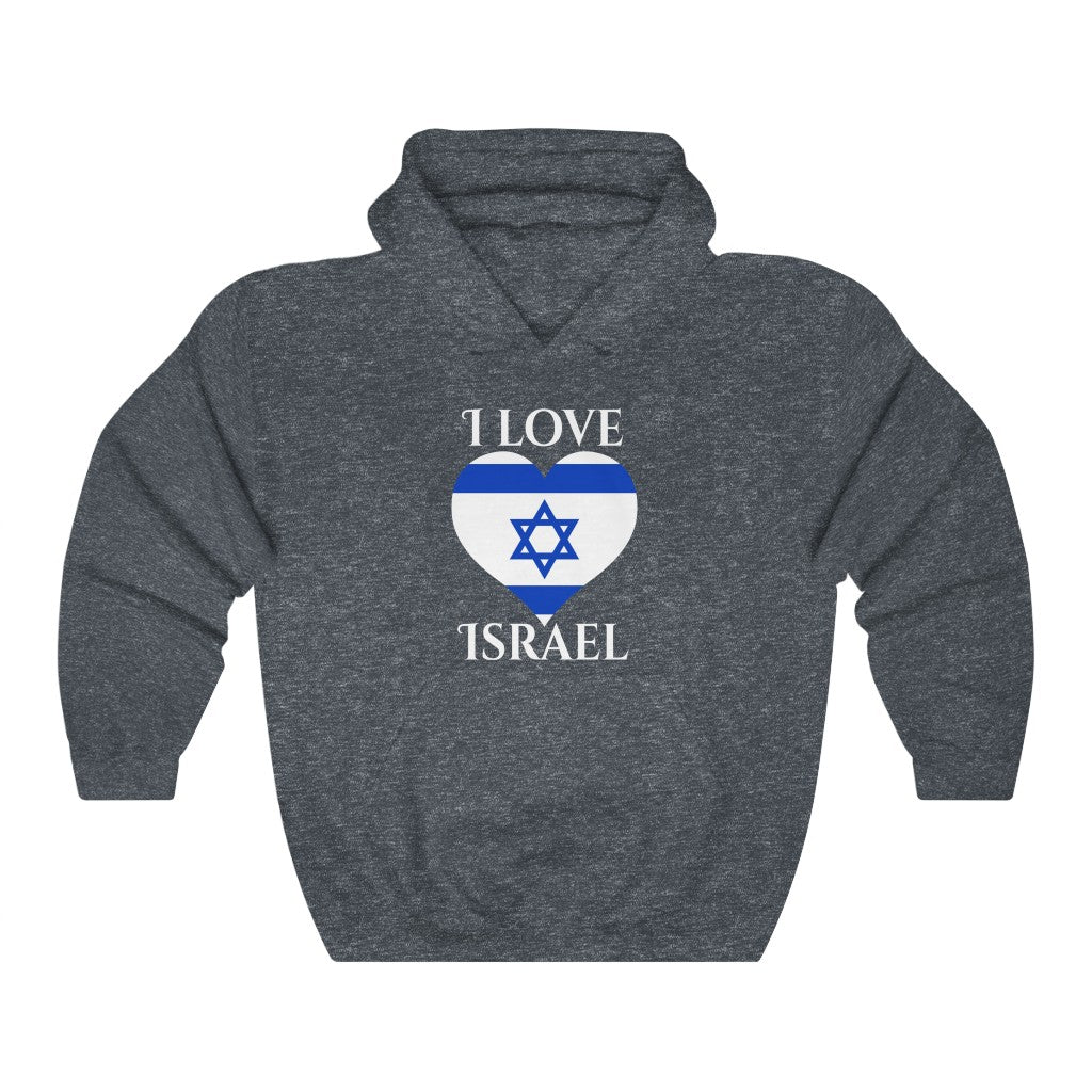 Israel Heart Flag Hoodie Sweatshirt 2 - Unisex