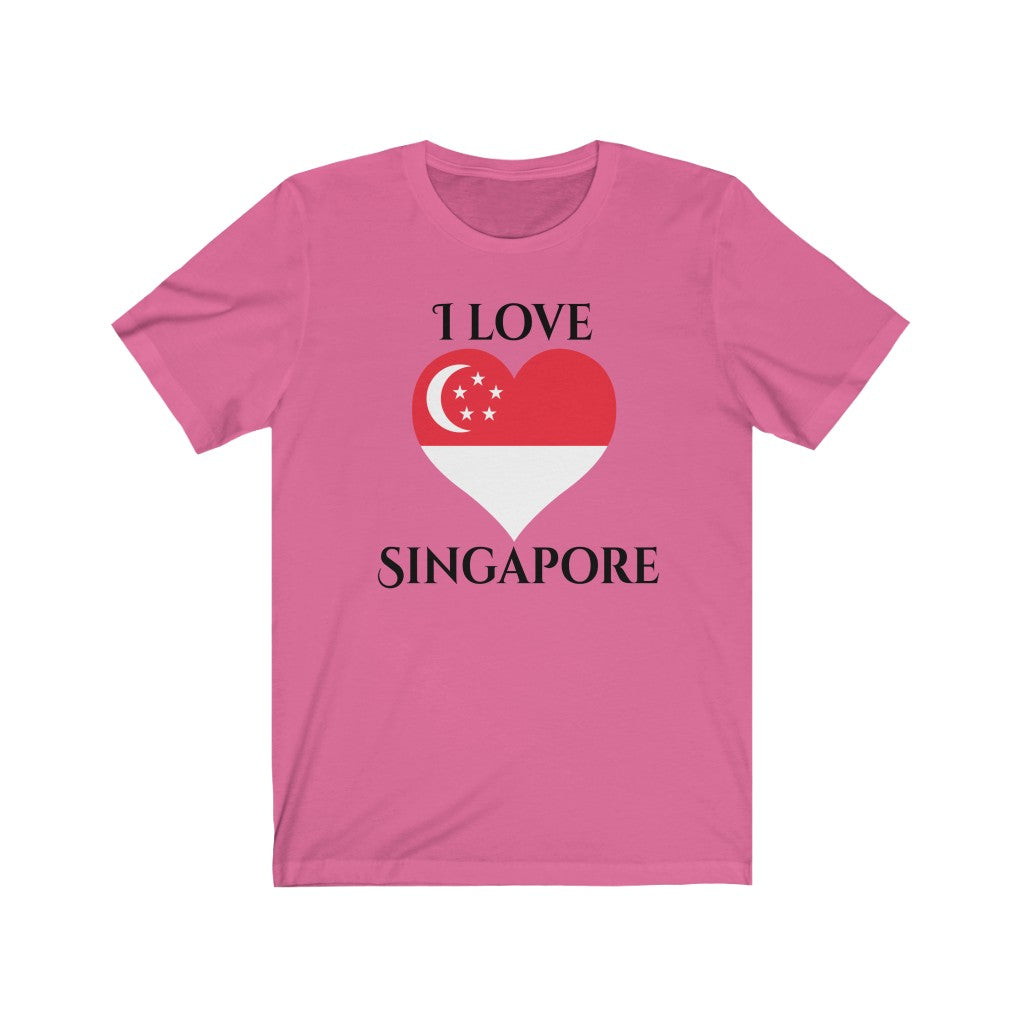 Singapore Heart Flag Premium Tee 1 - Unisex