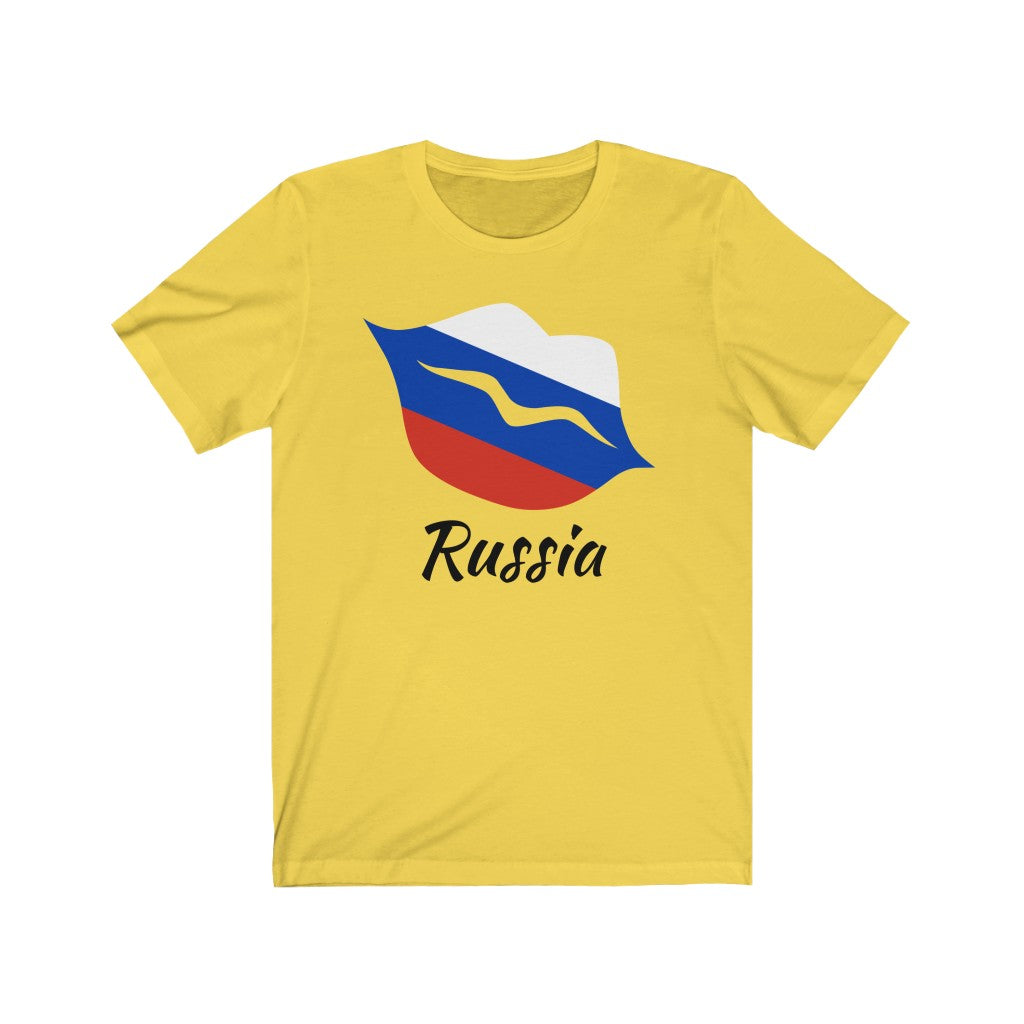 Russia Lips Flag Premium Tee 1 - Unisex