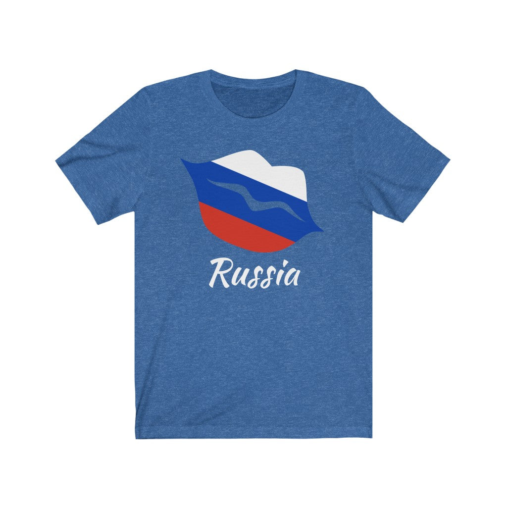 Russia Lips Flag Premium Tee 2 - Unisex