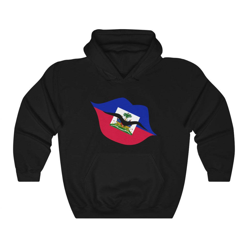 Haiti Lips Flag Hoodie Sweatshirt - Unisex