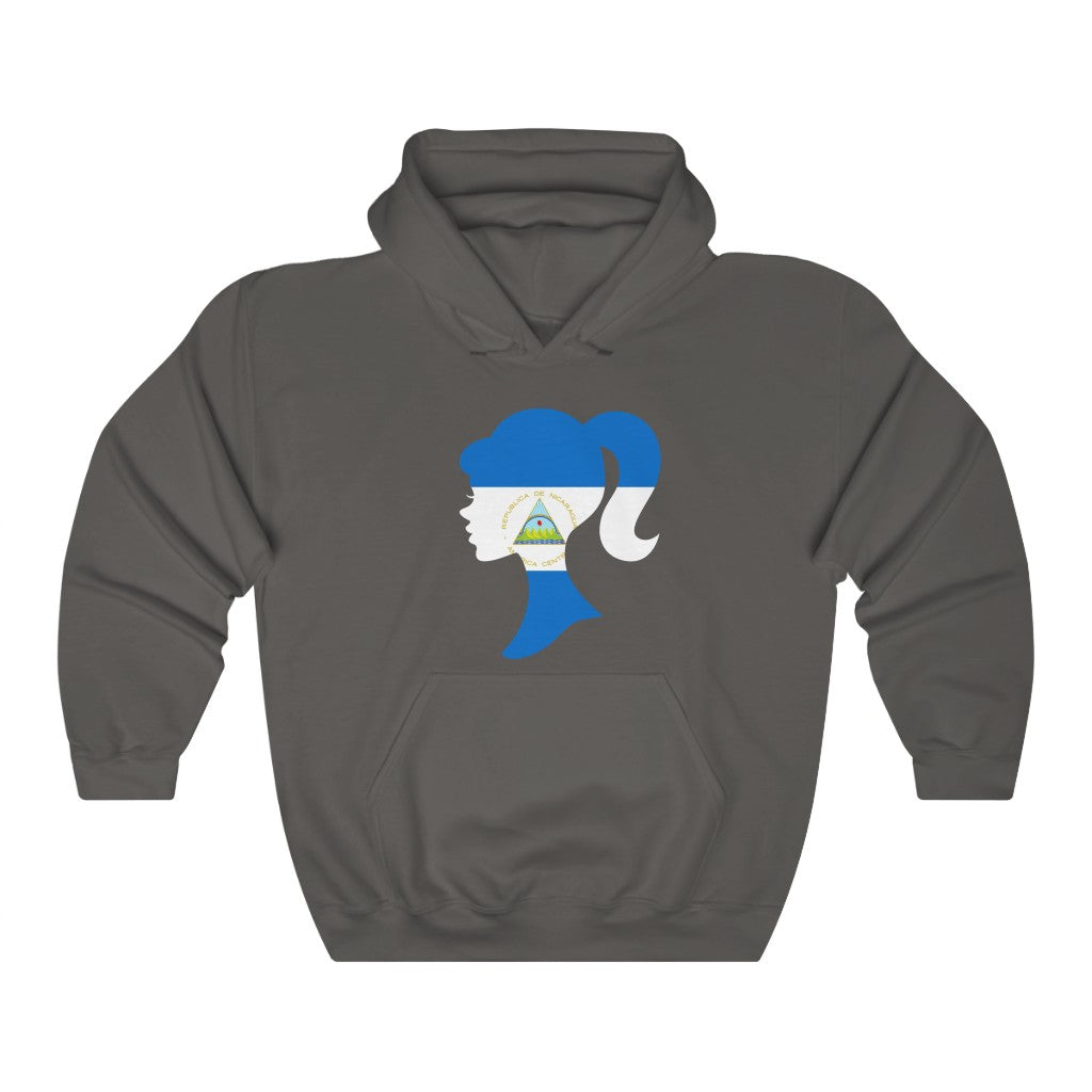 Nicaragua Girl Flag Hoodie Sweatshirt - Unisex