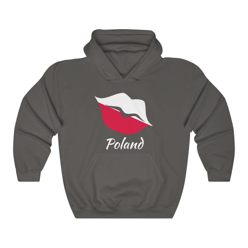 Poland Lips Flag Hoodie Sweatshirt 2 - Unisex