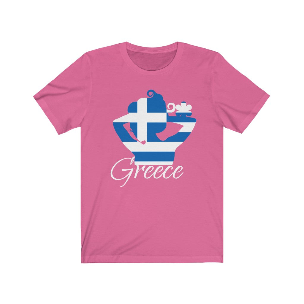 Greece Lady Flag Premium Tee 2 - Unisex