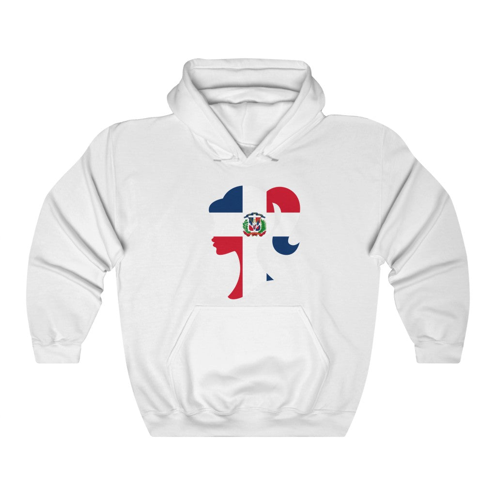 Dominican Republic Girl Flag Hoodie Sweatshirt - Unisex