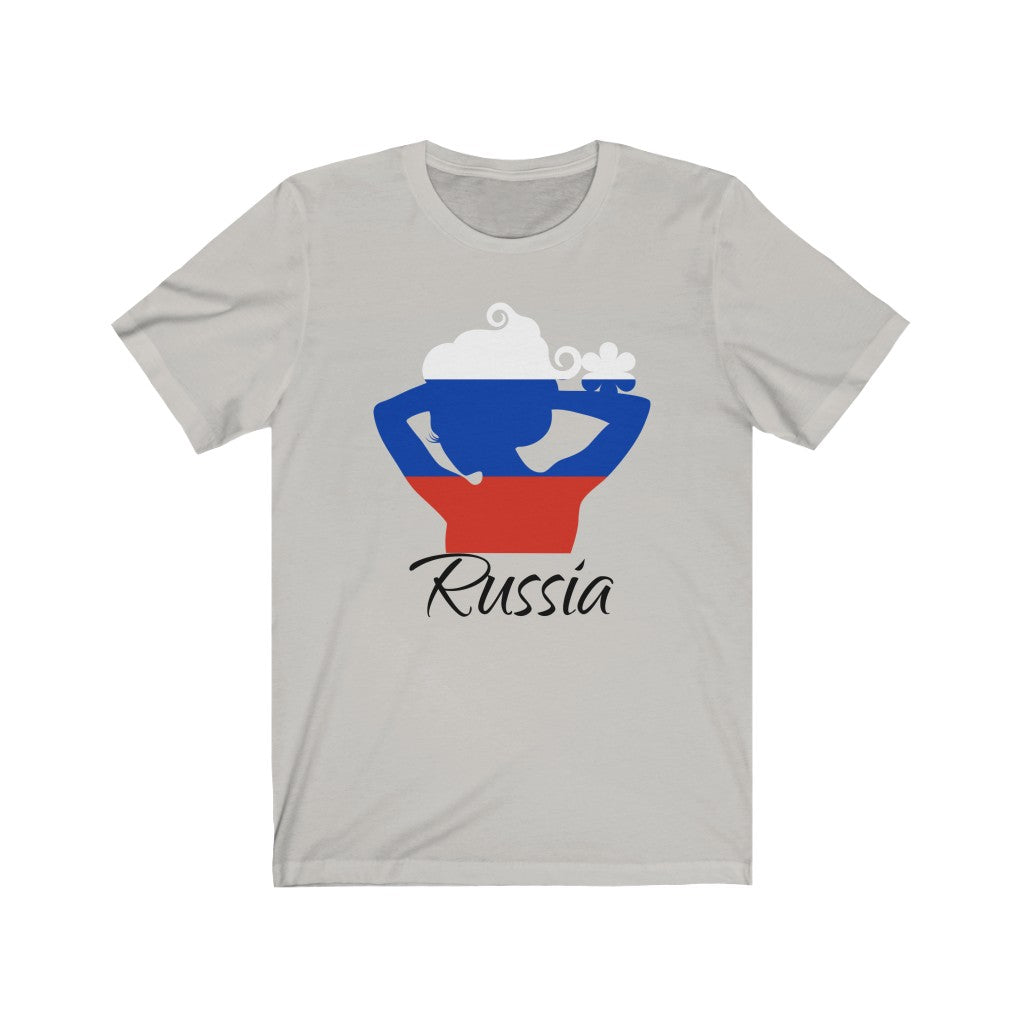 Russia Lady Flag Premium Tee 1 - Unisex