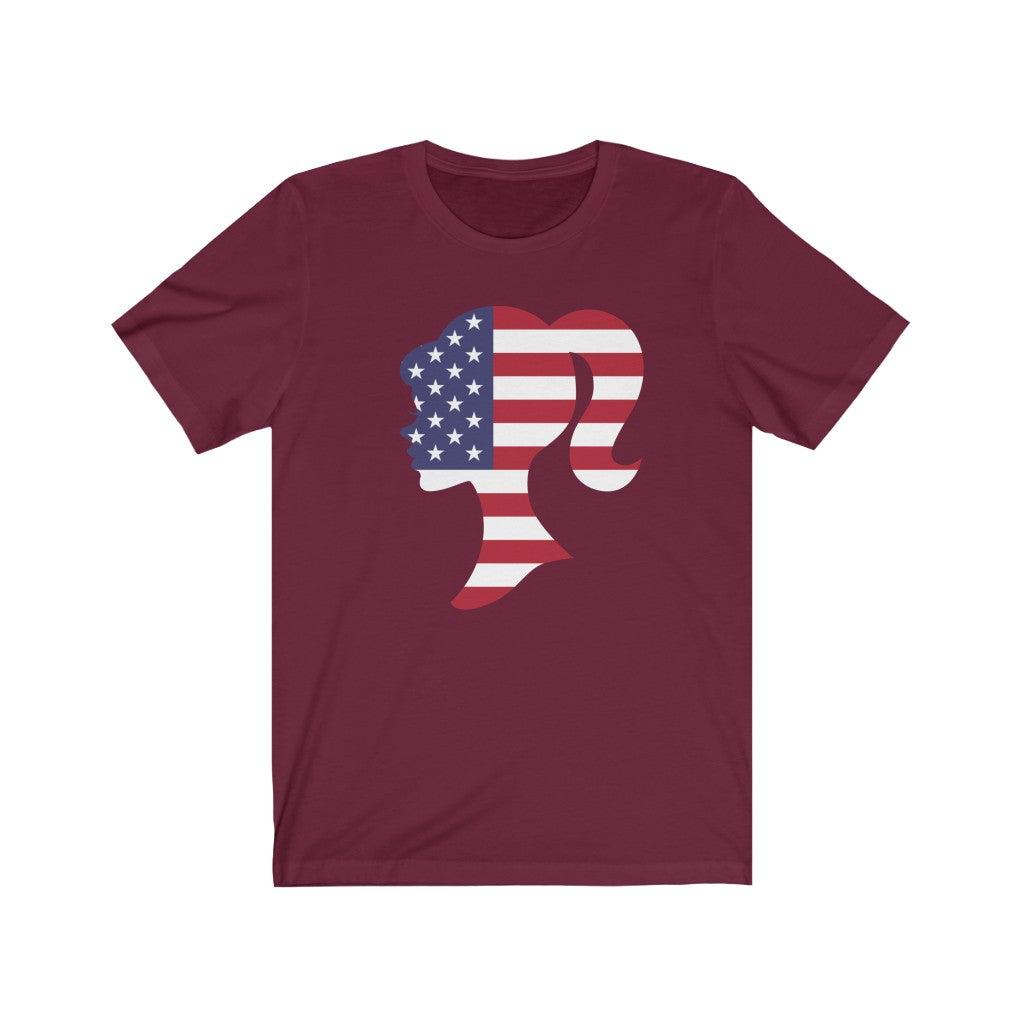 United States of America Girl Flag Premium Tee - Unisex