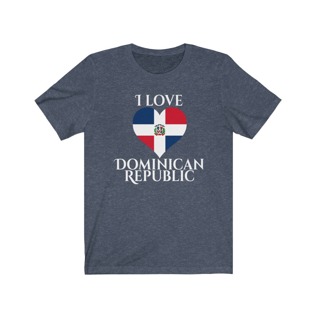 Dominican Republic Heart Flag Premium Tee 2 - Unisex