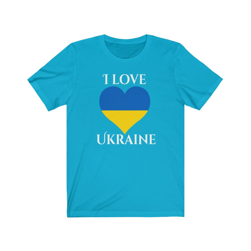 Ukraine Heart Flag Premium Tee 2 - Unisex