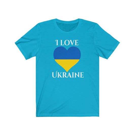 Ukraine Heart Flag Premium Tee 2 - Unisex