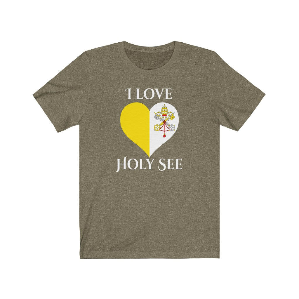 Holy See Heart Flag Premium Tee 2 - Unisex