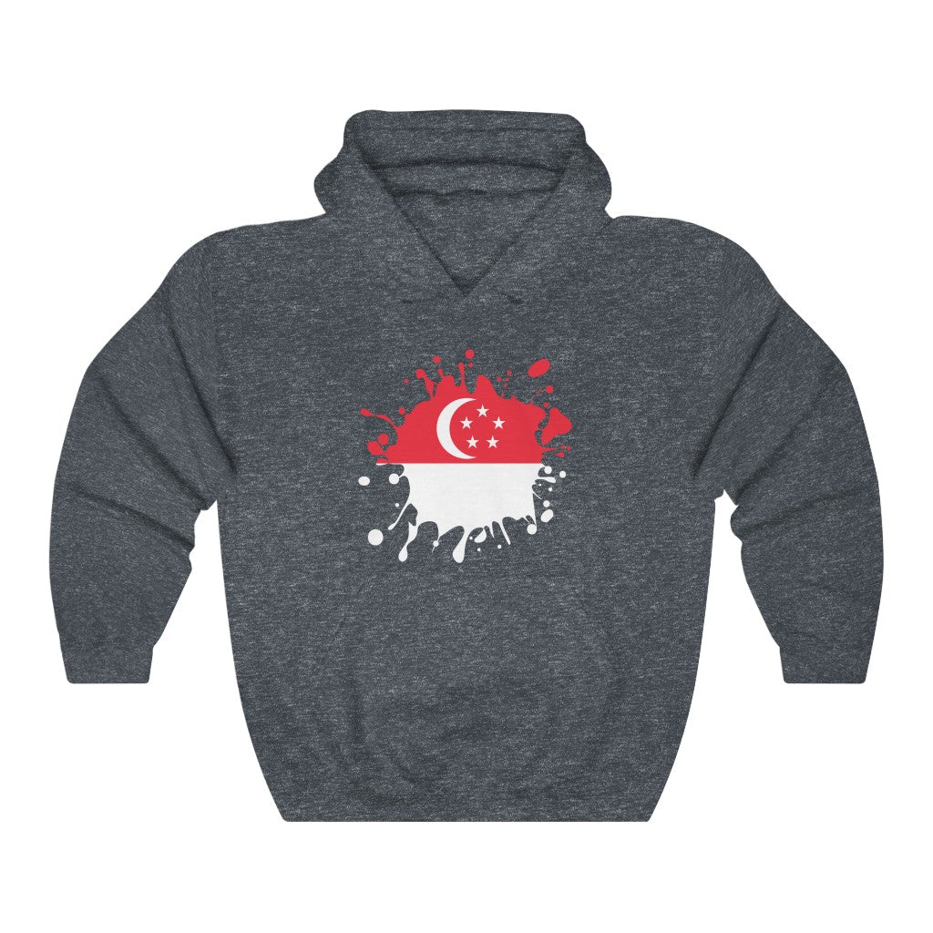 Singapore Splat Flag Hoodie Sweatshirt - Unisex