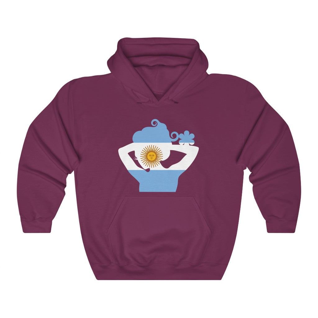 Argentina Lady Flag Hoodie Sweatshirt - Unisex