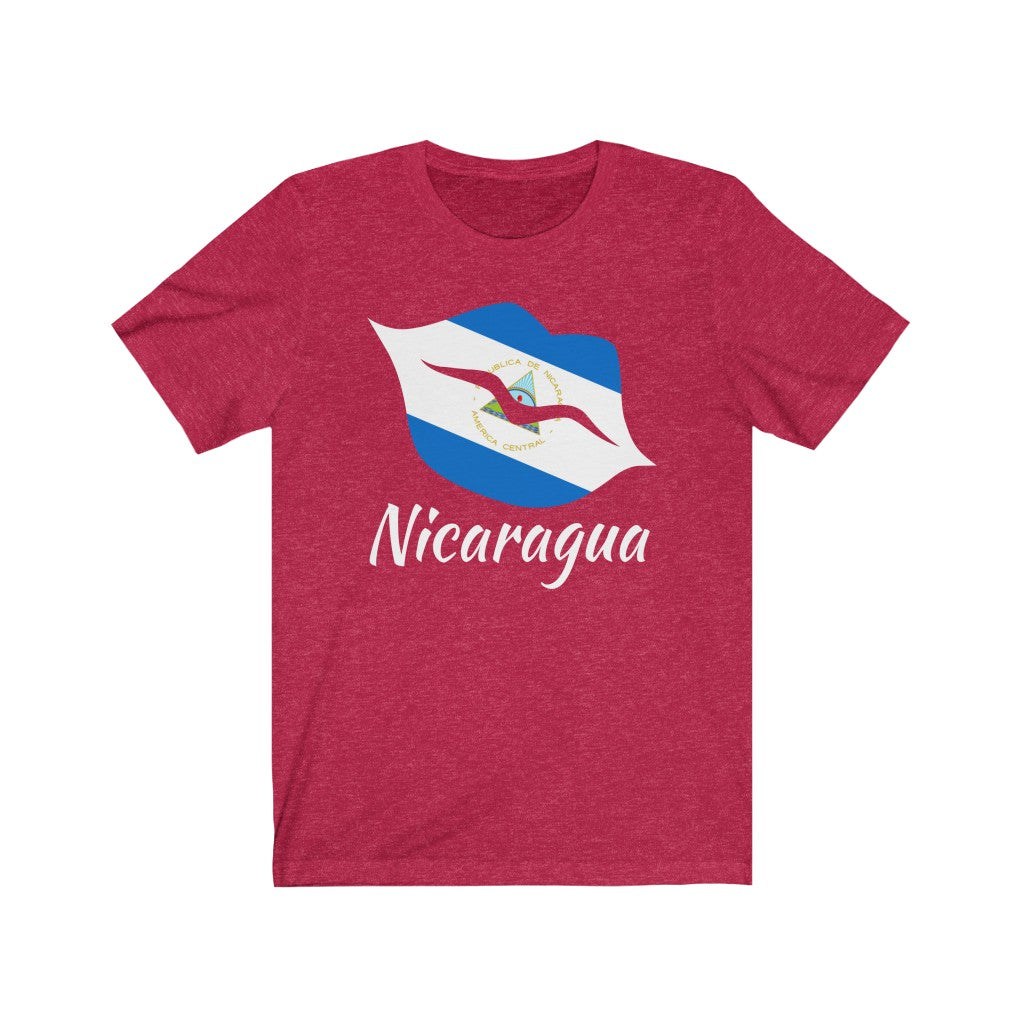 Nicaragua Lips Flag Premium Tee 2 - Unisex
