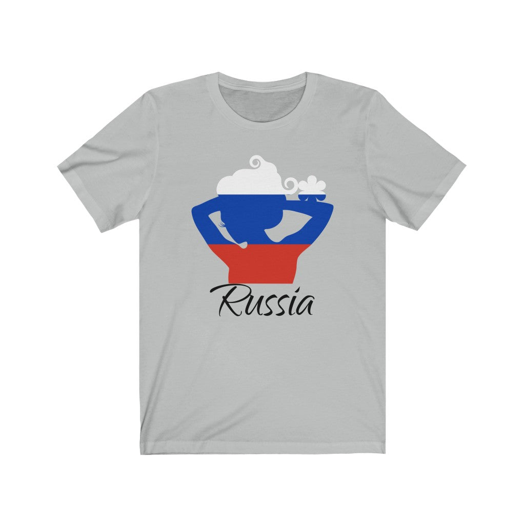 Russia Lady Flag Premium Tee 1 - Unisex
