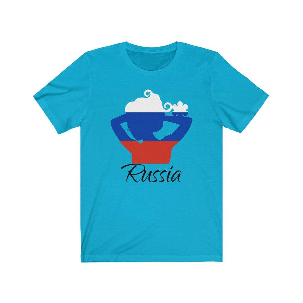 Russia Lady Flag Premium Tee 1 - Unisex