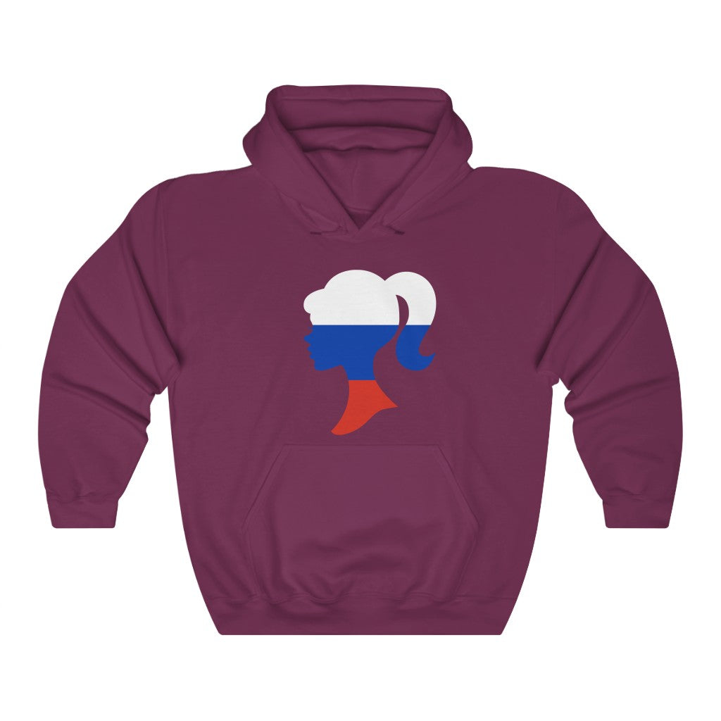 Russia Girl Flag Hoodie Sweatshirt - Unisex