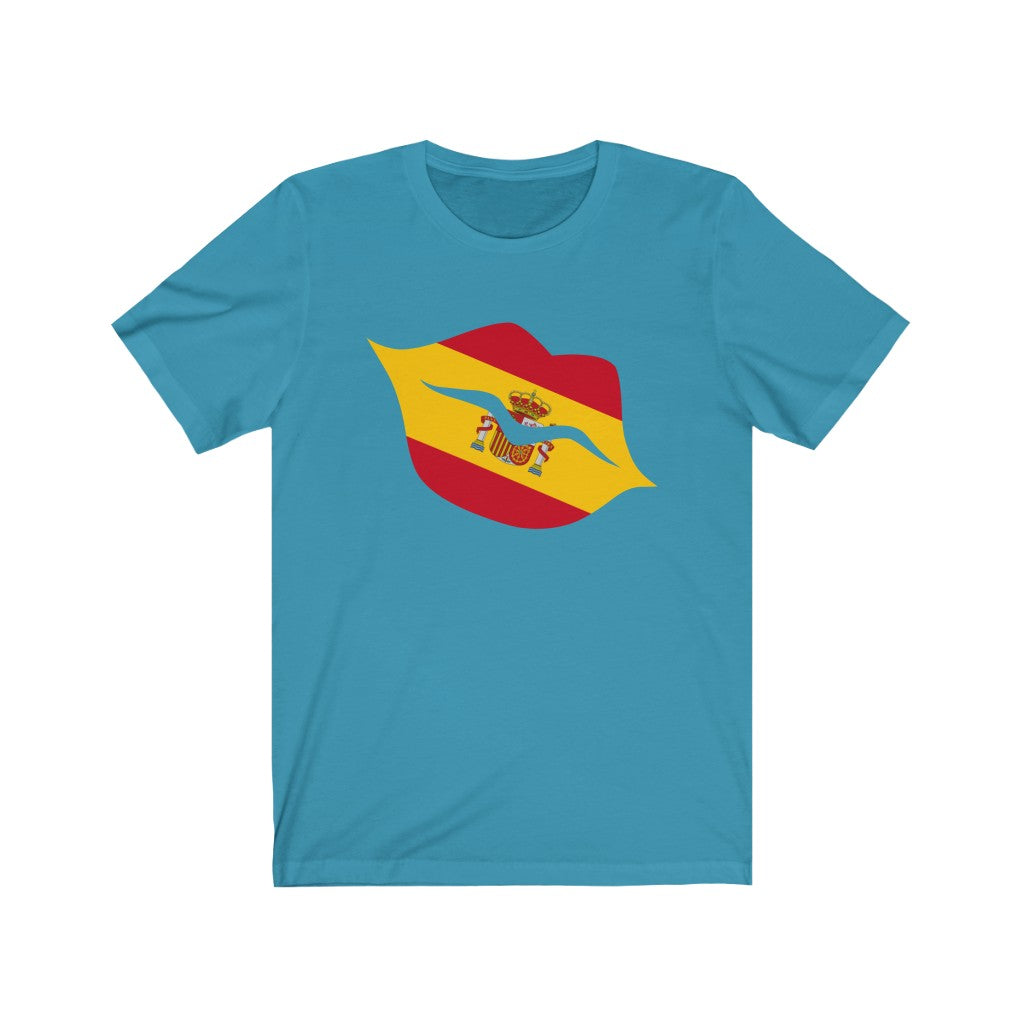 Spain Lips Flag Premium Tee - Unisex